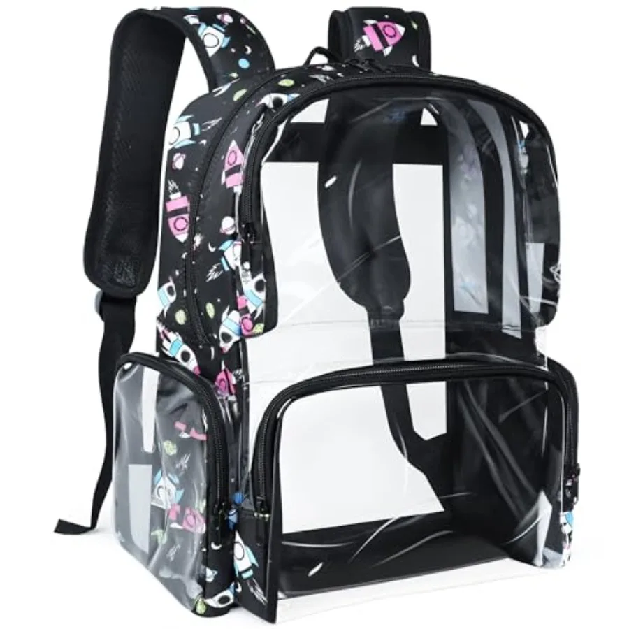 Clear Backpack Heavy Duty, 18'' Large Clear Backpack with Multiple Pockets, See Through Bookbag for College Work Security, Rock
Clear Backpack Heavy Duty, 18'' Large Clear Backpack with Multiple Pockets, See Through Bookbag for College Work Security, Rock