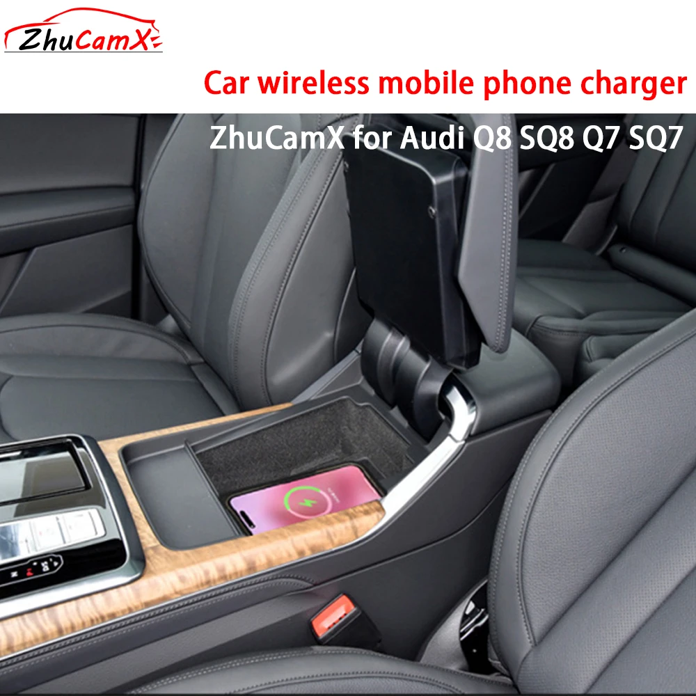ZhuCamX for Audi Q8 SQ8 Q7 SQ7 Facelift Armrest Storage Wireless Mobile Phone Charger QI 18W iPhone Magsafe Fast Charging Panel
ZhuCamX for Audi Q8 SQ8 Q7 SQ7 Facelift Armrest Storage Wireless Mobile Phone Charger QI 18W iPhone Magsafe Fast Charging Panel