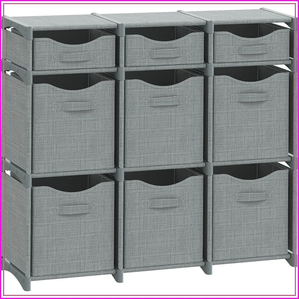 12-Cube Storage Organizer with 9 Bins – Durable Iron Frame, No Tools Assembly, Multi-Use Shelf for Home, Office, Toy Storage (Grey)
12-Cube Storage Organizer with 9 Bins – Durable Iron Frame, No Tools Assembly, Multi-Use Shelf for Home, Office, Toy Storage (Grey)