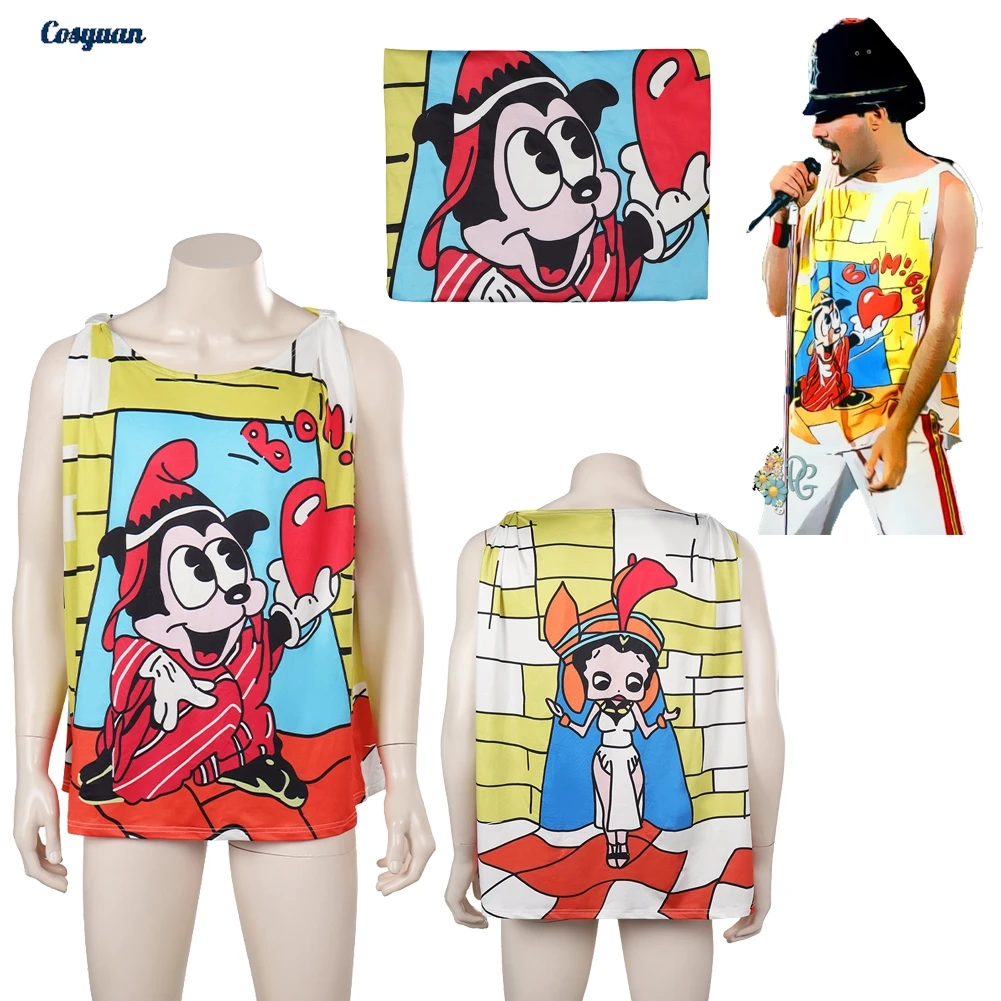 The Queen Cosplay Freddie Mercury Top Clothes Men Adult Party Disguise Roleplay Halloween Male Costume Carnival Outfits Suits
The Queen Cosplay Freddie Mercury Top Clothes Men Adult Party Disguise Roleplay Halloween Male Costume Carnival Outfits Suits