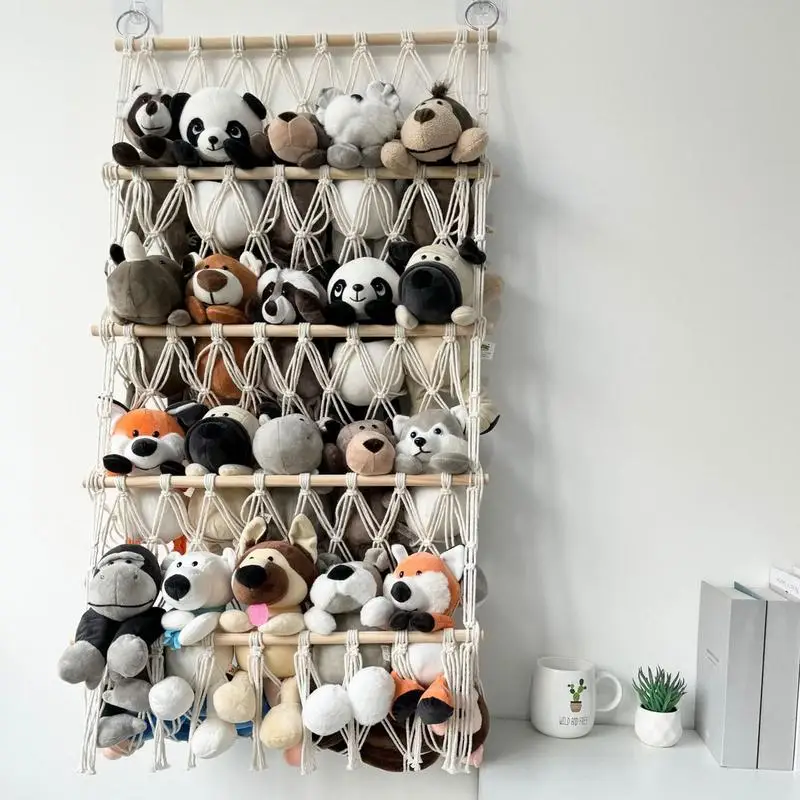 Stuffed Animal Rack 4 Layers Bohemian Hang Organizer Boho Plush Storage Macrame Toy Organizer Height Adjustable Organizer
Stuffed Animal Rack 4 Layers Bohemian Hang Organizer Boho Plush Storage Macrame Toy Organizer Height Adjustable Organizer