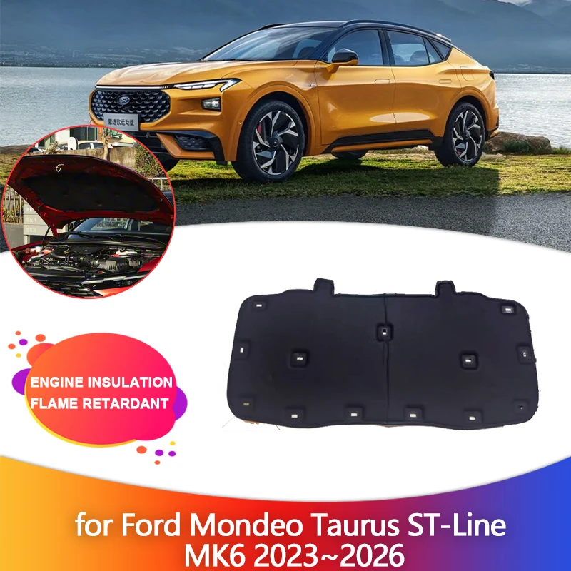 Car Engine Insulation Mat for Ford Mondeo Taurus ST-Line MK6 2023~2026 Hood Heat Sound Cotton Liner Soundproof Cover Accessories
Car Engine Insulation Mat for Ford Mondeo Taurus ST-Line MK6 2023~2026 Hood Heat Sound Cotton Liner Soundproof Cover Accessories