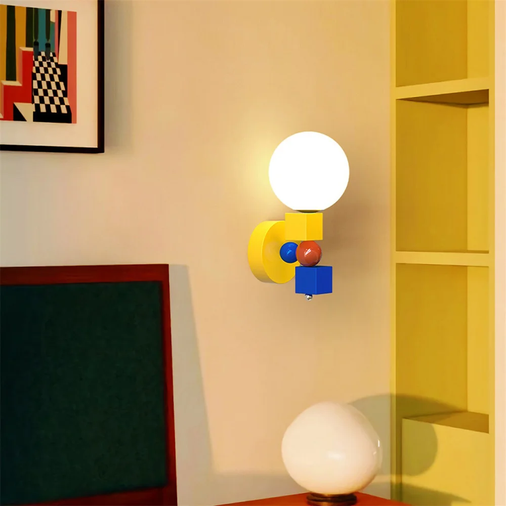 Creative Multi-Color Blocks Glass Ball Iron Art Led Wall Lamp Changeable Indoor Decoration Bar Bedroom Bedside Sofa Night Lights
Creative Multi-Color Blocks Glass Ball Iron Art Led Wall Lamp Changeable Indoor Decoration Bar Bedroom Bedside Sofa Night Lights