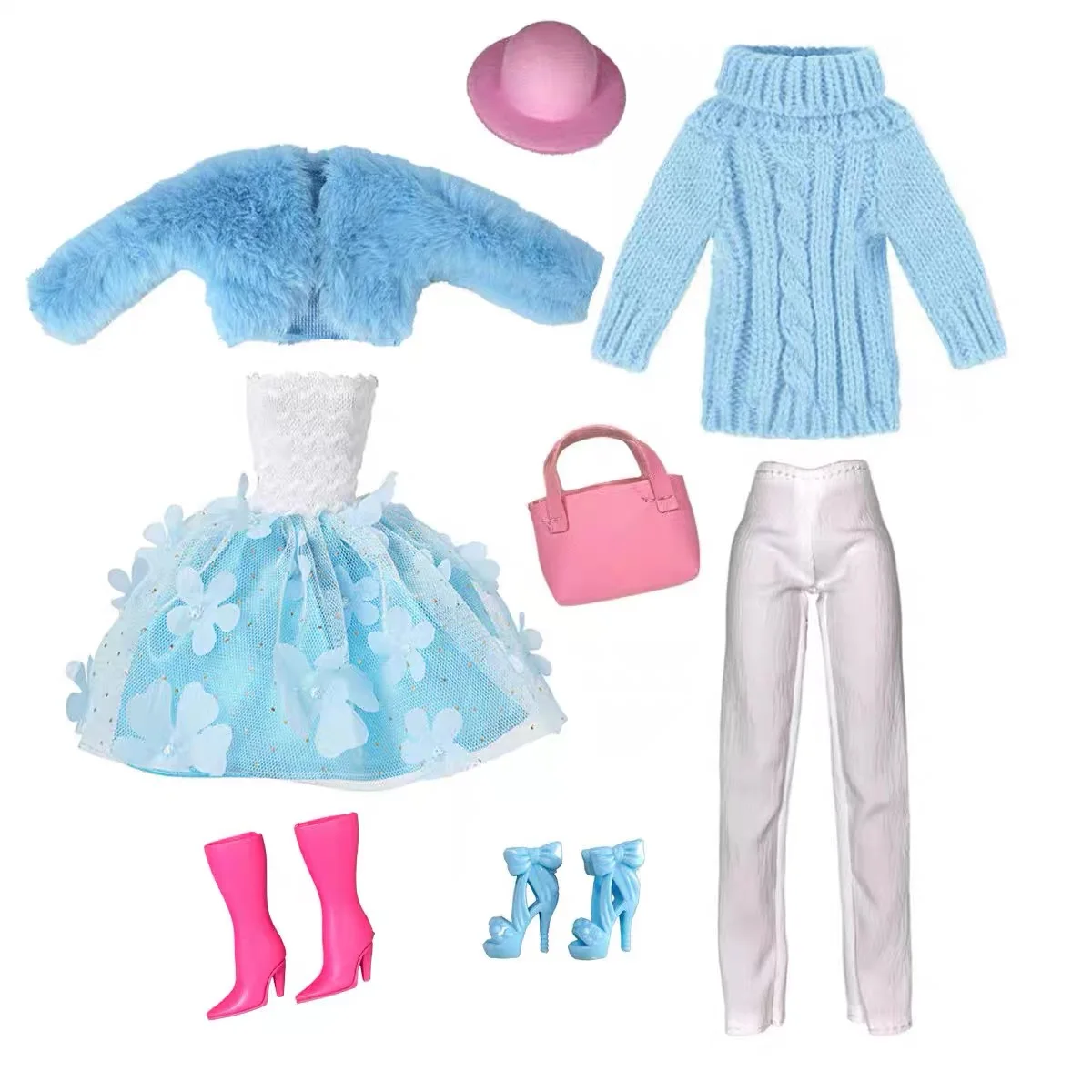 Fashion Leather Jacket+Trousers Sweet Plush Jacket+Flower Dress Set For 1/6 Babi Supermodel Doll Dress Up 30cm Doll Clothes Part
Fashion Leather Jacket+Trousers Sweet Plush Jacket+Flower Dress Set For 1/6 Babi Supermodel Doll Dress Up 30cm Doll Clothes Part