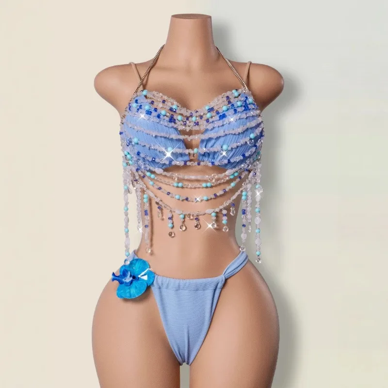 Укороченный топ с блестками и бисером, женский сексуальный бюстгальтер с лямкой на шее, цепочка с бахромой, клубная одежда, наряд для фестиваля Rave, костюм с синими кристаллами и кисточками, танцевальная вечеринка
Укороченный топ с блестками и бисером, женский сексуальный бюстгальтер с лямкой на шее, цепочка с бахромой, клубная одежда, наряд для фестиваля Rave, костюм с синими кристаллами и кисточками, танцевальная вечеринка