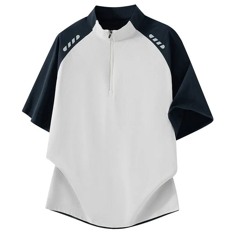 Men Half Zipper Cootrast Color T-Shirt Breathable Outdoor Loose Fit Polo Shirt Casual Tops
Men Half Zipper Cootrast Color T-Shirt Breathable Outdoor Loose Fit Polo Shirt Casual Tops