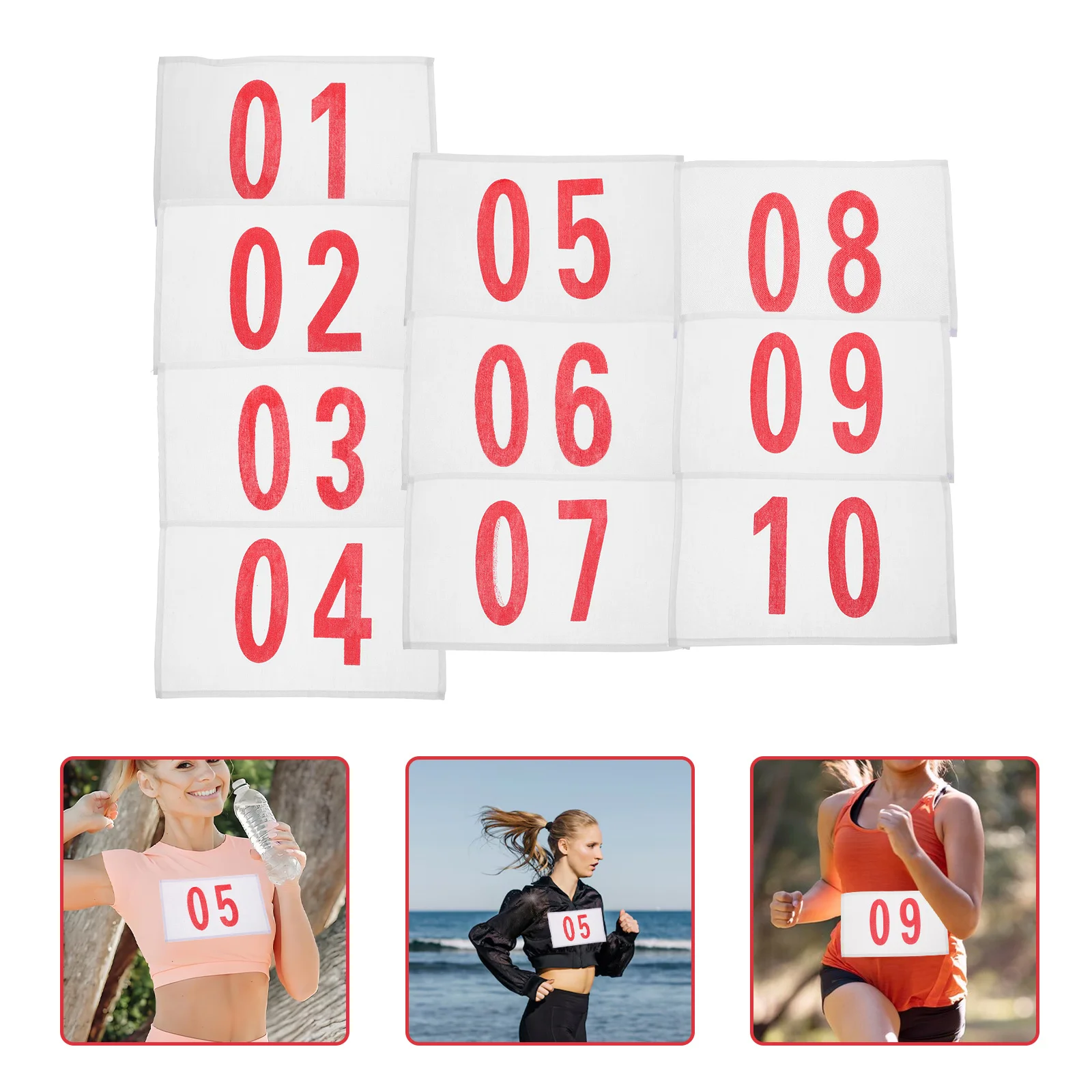 10Pcs Running Race Bibs Number Red Large Tearproof Waterproof Sports Numbers Marathon Events Number Bibs 
10Pcs Running Race Bibs Number Red Large Tearproof Waterproof Sports Numbers Marathon Events Number Bibs
