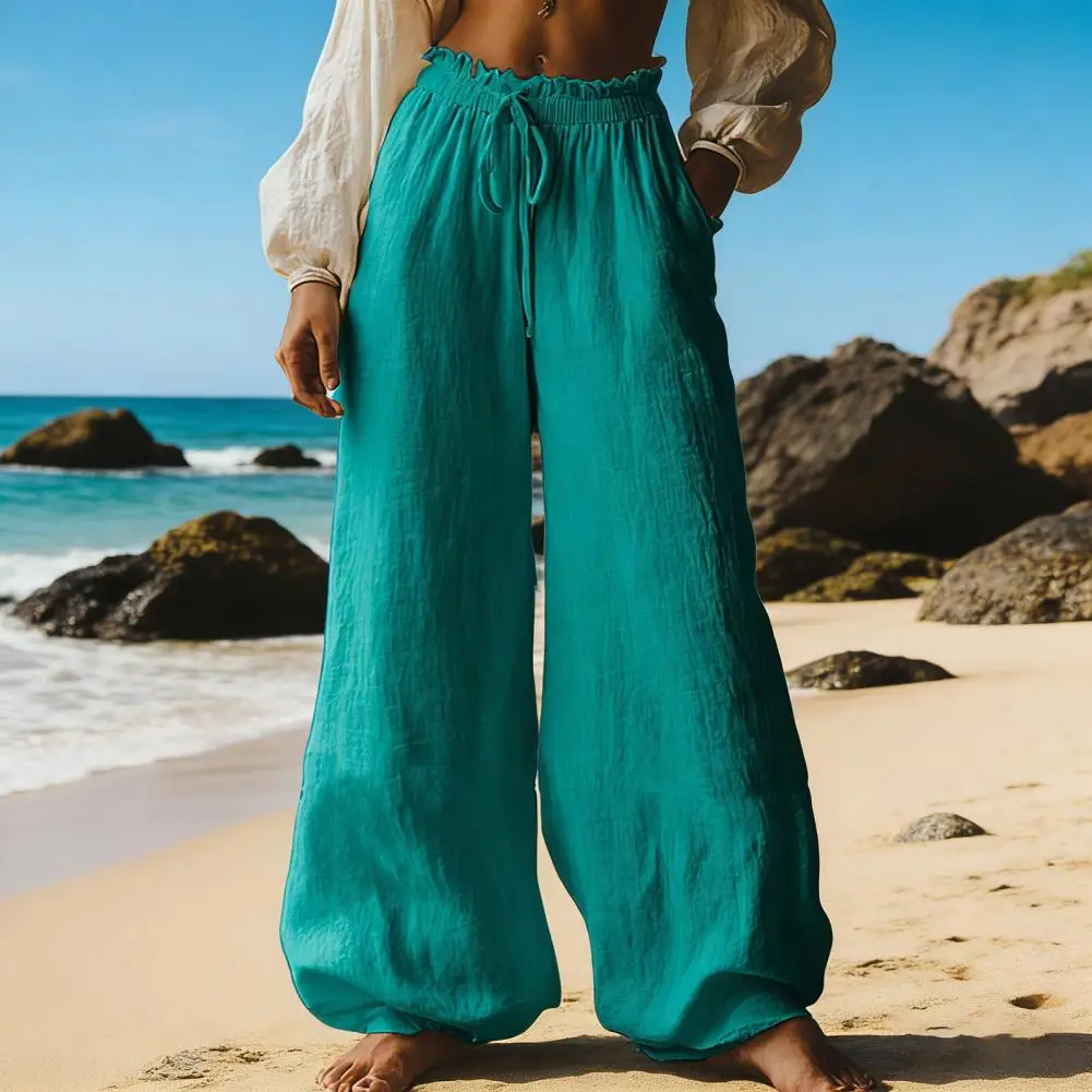 Women Pants High Waist Pants Women’s High Waist Wide Leg Pants Bohemian Style Loose Fit Trousers Drawstring Casual Women Trouser
Women Pants High Waist Pants Women’s High Waist Wide Leg Pants Bohemian Style Loose Fit Trousers Drawstring Casual Women Trouser