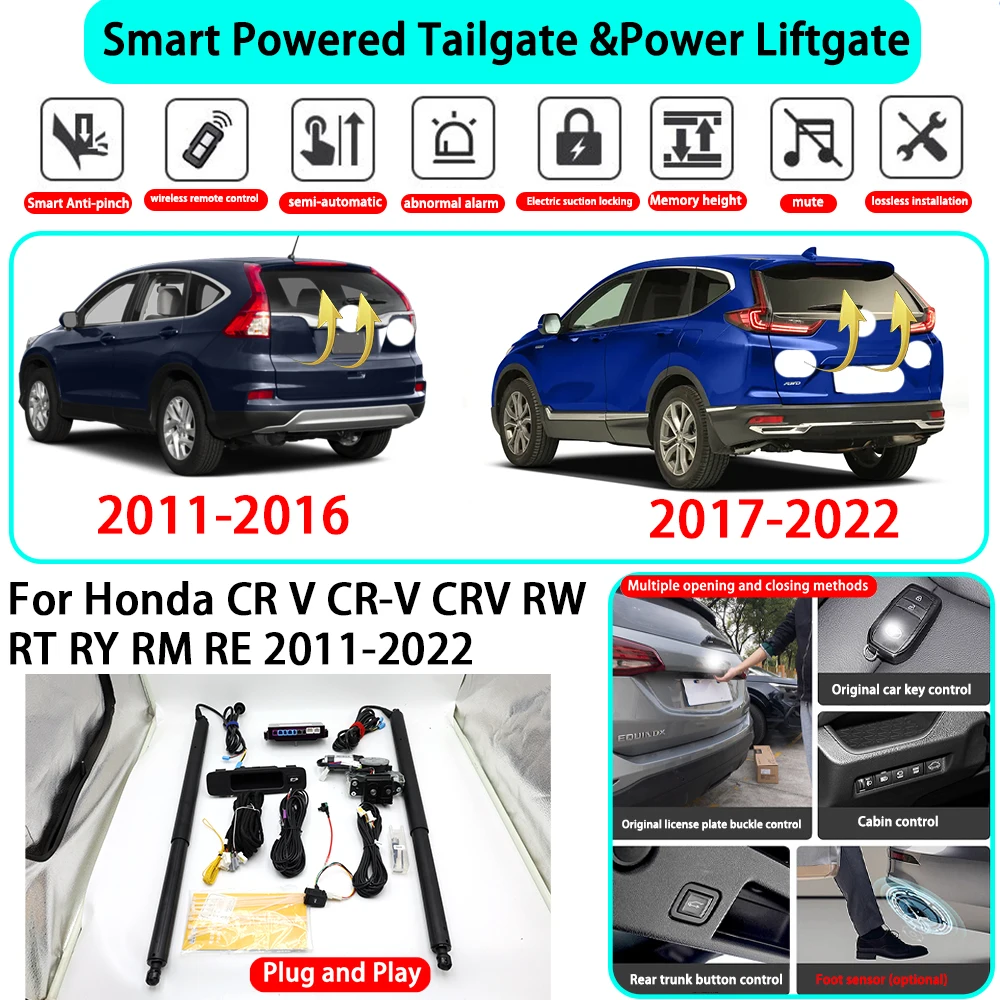 for Honda CR V CR-V CRV RW RT RY RM RE 2011-2022 OEM Smart Automatic Powered Tailgate Electric Power Tailgate Lift Kit Key Close
for Honda CR V CR-V CRV RW RT RY RM RE 2011-2022 OEM Smart Automatic Powered Tailgate Electric Power Tailgate Lift Kit Key Close