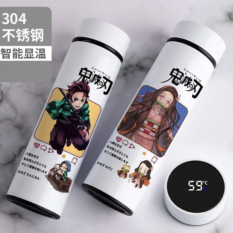 Anime Demon Slayer Blade Temperature Stainless Steel Smart Thermos Cup Cartoon Kamado Nezuko Tanjuurou Kibutsuji Muzan Water Cup
Anime Demon Slayer Blade Temperature Stainless Steel Smart Thermos Cup Cartoon Kamado Nezuko Tanjuurou Kibutsuji Muzan Water Cup