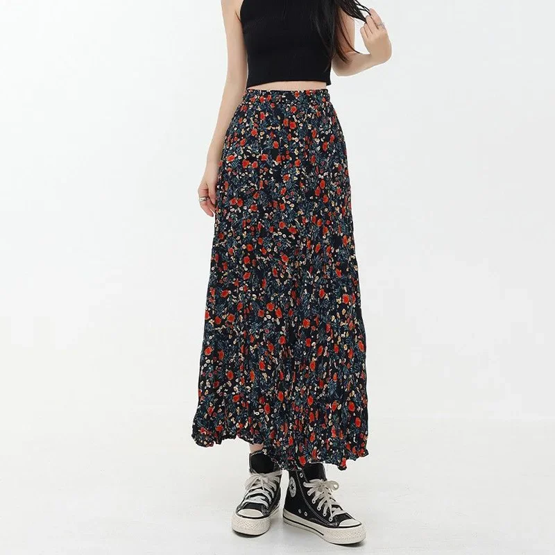 Rimocy Korean Fashion Floral Print Skirt Women 2025 Summer New Elegant Long Skirt Female A-Line Drap Beach Holdiay Faldas Mujer
Rimocy Korean Fashion Floral Print Skirt Women 2025 Summer New Elegant Long Skirt Female A-Line Drap Beach Holdiay Faldas Mujer