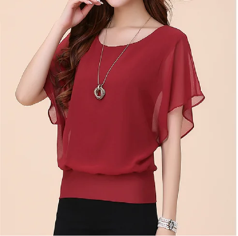 Loose Batwing Sleeve Summer Top plus Size Cover Belly Slimming Short Sleeve Young Mom's Style Pure Color Retro round Neck T-S...
Loose Batwing Sleeve Summer Top plus Size Cover Belly Slimming Short Sleeve Young Mom's Style Pure Color Retro round Neck T-S...