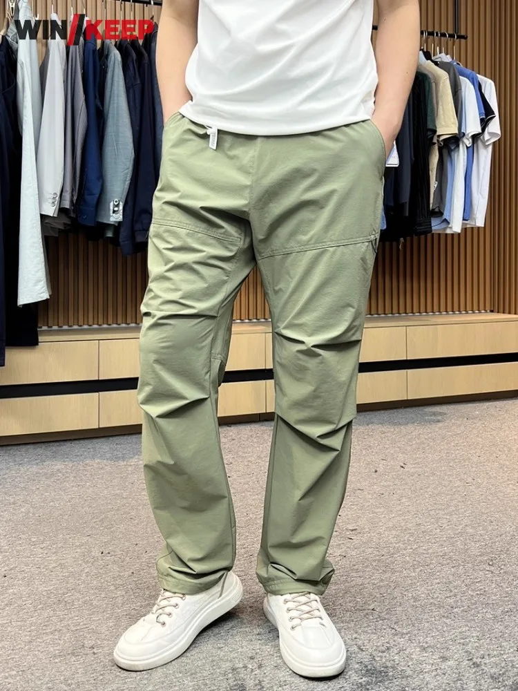 Outdoor Waterproof Climbing Trousers Men Summer Thin Style Breathable Elastic Waist Sweatpants Quick Drying Travel Hiking Pants
Outdoor Waterproof Climbing Trousers Men Summer Thin Style Breathable Elastic Waist Sweatpants Quick Drying Travel Hiking Pants