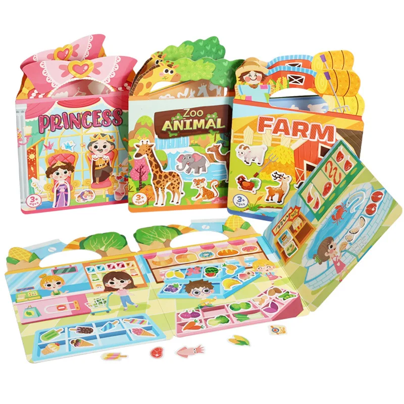 Книга-игрушка с мультяшными наклейками для улучшения познания и мышления, улучшения тренировки концентрации, подходит для детей в возрасте от 3 до 8 лет 
Книга-игрушка с мультяшными наклейками для улучшения познания и мышления, улучшения тренировки концентрации, подходит для детей в возрасте от 3 до 8 лет