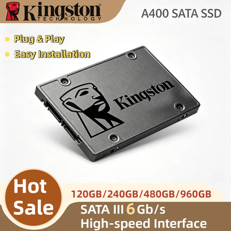 Kingston A400 120GB 240GB 480GB 960GB 2.5 Inch SATA III Internal SSD Solid State Drive for Laptop Desktop Pro Speed
Kingston A400 120GB 240GB 480GB 960GB 2.5 Inch SATA III Internal SSD Solid State Drive for Laptop Desktop Pro Speed