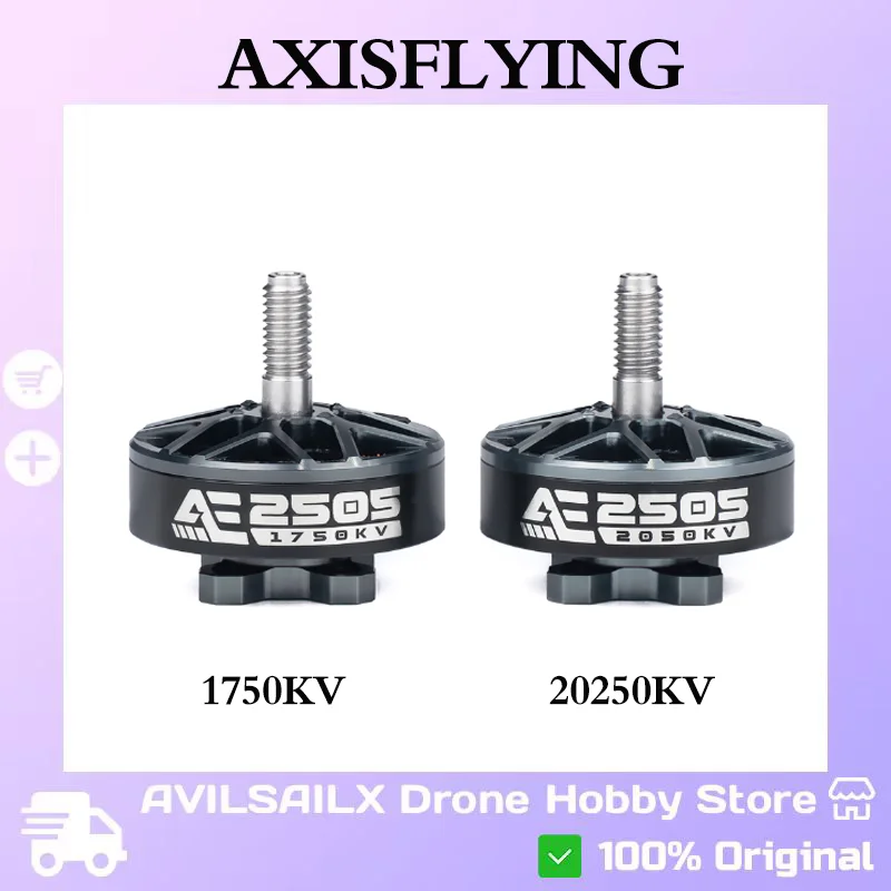 Axisflying AE2505 1750KV/2050KV Brushless Motor - High Performance for FPV Racing & Freestyle Drones
Axisflying AE2505 1750KV/2050KV Brushless Motor - High Performance for FPV Racing & Freestyle Drones