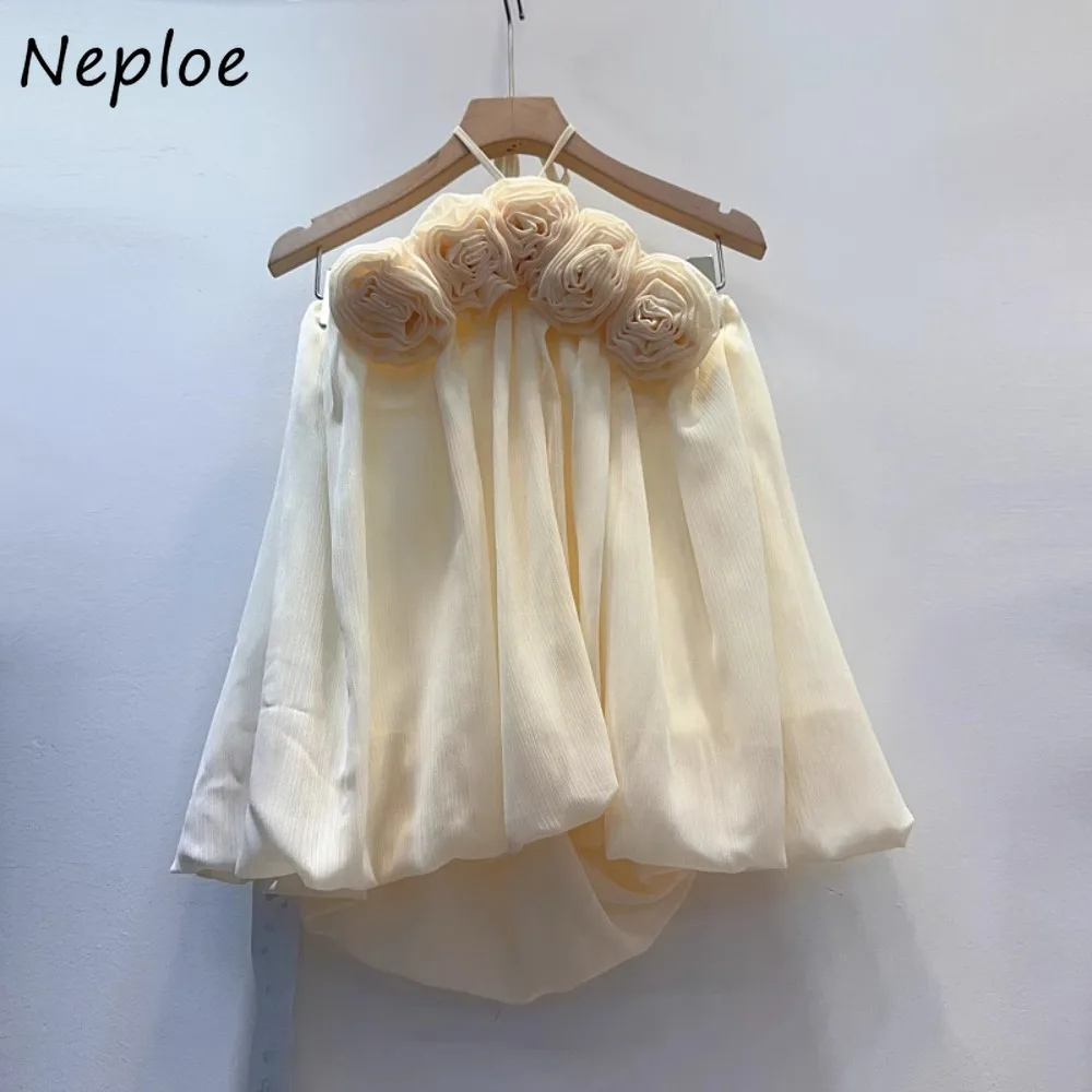 Neploe Chiffon Sling Summer Pure Desire Tanks Spice Girls Slash Neck Halter Strapless Vest Sexy Sweet 3D Flower Office Lady Top
Neploe Chiffon Sling Summer Pure Desire Tanks Spice Girls Slash Neck Halter Strapless Vest Sexy Sweet 3D Flower Office Lady Top