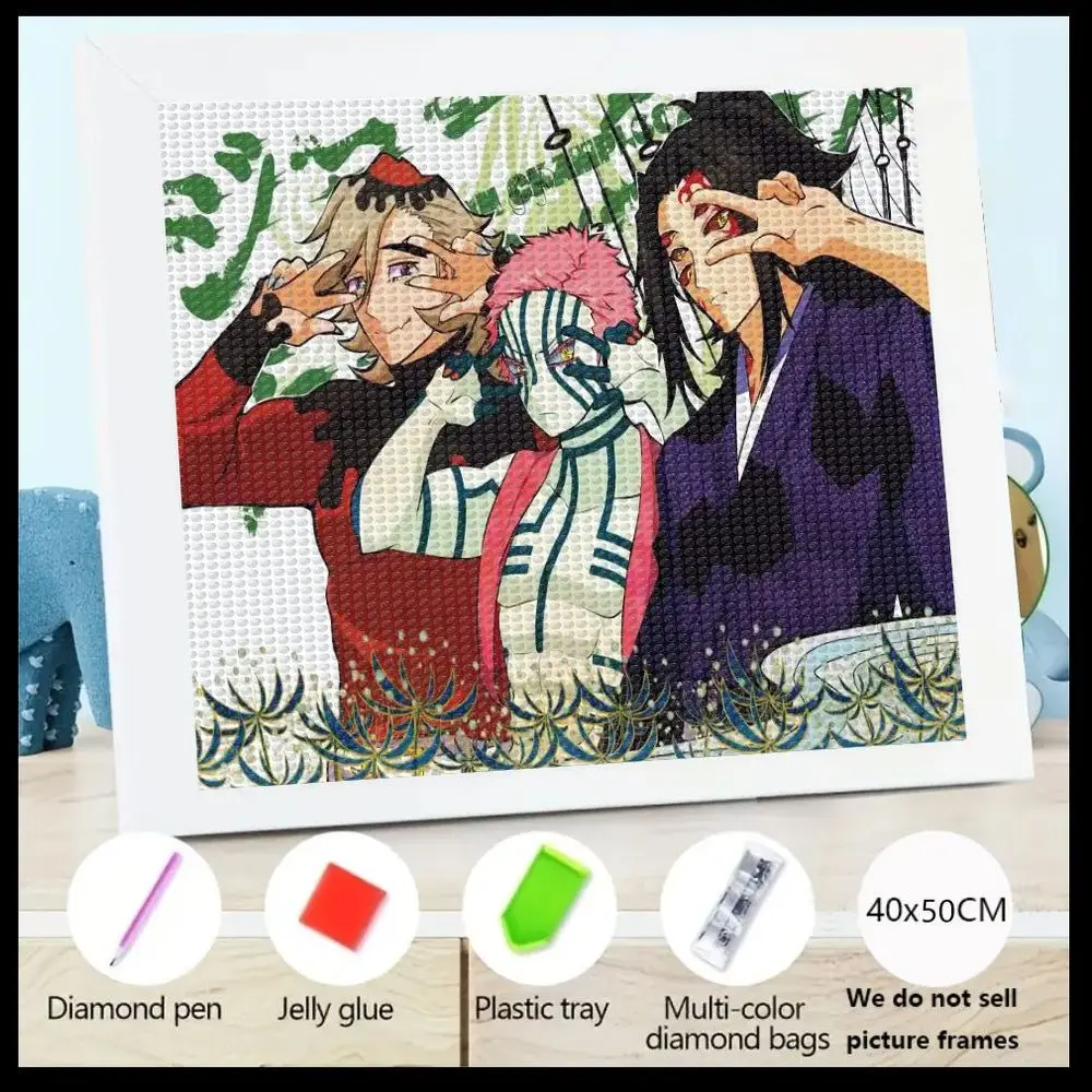 40x50 СМ Аниме Стиль 3 Персонажа DIY Набор для алмазной живописи с инструментами - Розовая алмазная ручка, Красный желейный клей, Зеленый лоток, Серебряный пакет
40x50 СМ Аниме Стиль 3 Персонажа DIY Набор для алмазной живописи с инструментами - Розовая алмазная ручка, Красный желейный клей, Зеленый лоток, Серебряный пакет