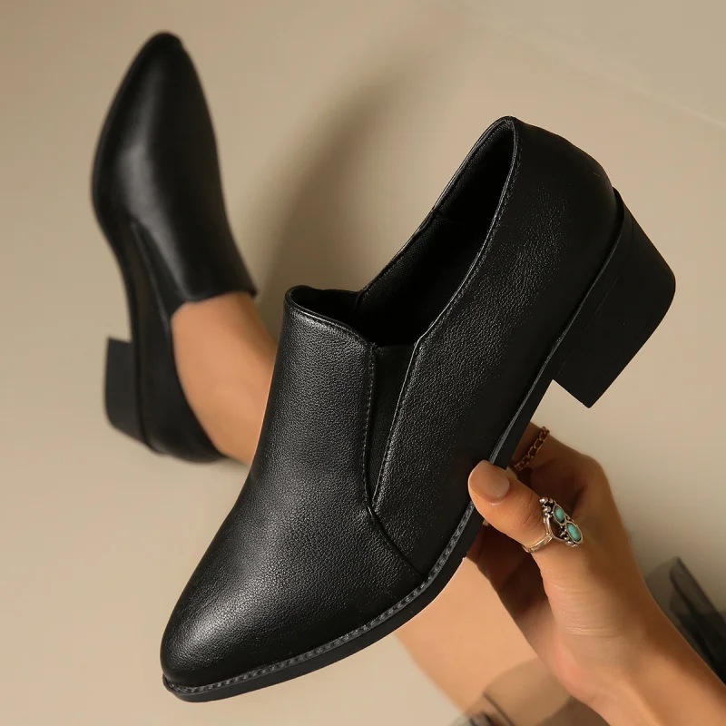 Black Work Shoes Mid-Heel Thick Sole Slip-On Comfortable Formal Chunky Heel Deep Mouth Single Shoes
Black Work Shoes Mid-Heel Thick Sole Slip-On Comfortable Formal Chunky Heel Deep Mouth Single Shoes