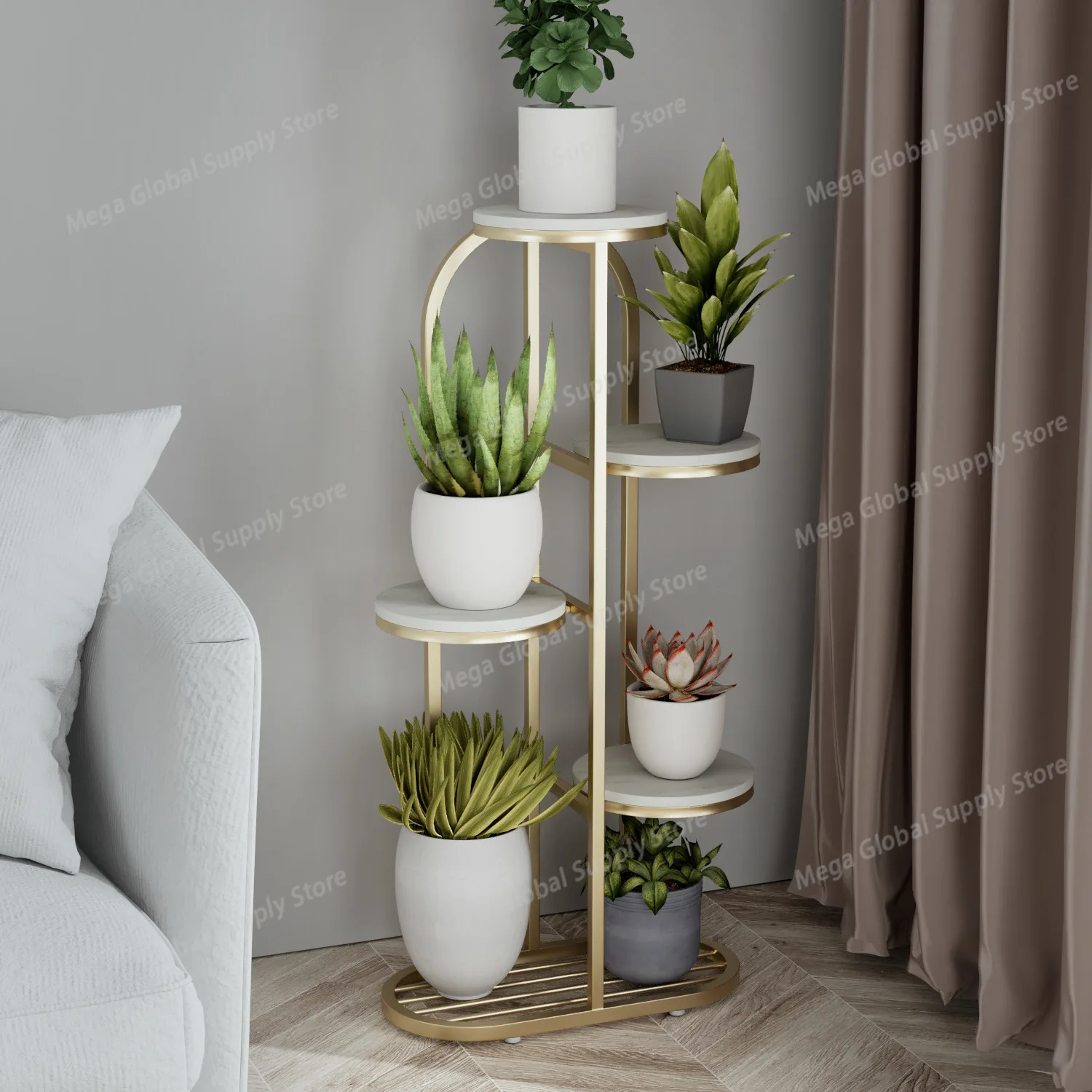 5 Tier 6 Potted Iron Plant Stand Multiple Flower Pot Holder Shelf Plant Rack Storage Organizer Display for Indoor Garden Balcony
5 Tier 6 Potted Iron Plant Stand Multiple Flower Pot Holder Shelf Plant Rack Storage Organizer Display for Indoor Garden Balcony