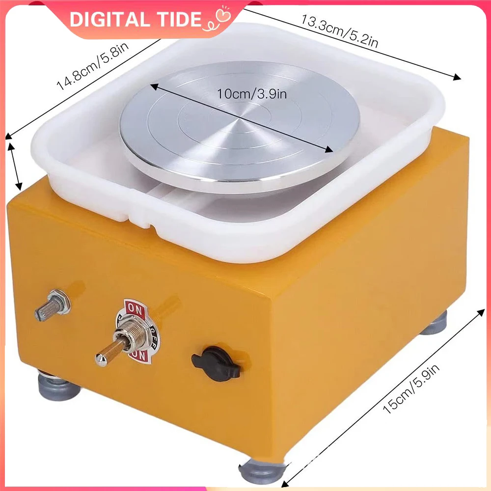 DIY Pottery Clay Tool Machine W/Basin for Ceramic Beginners Professional (15*13cm) 24W Mini Pottery Wheel Electric Machine
DIY Pottery Clay Tool Machine W/Basin for Ceramic Beginners Professional (15*13cm) 24W Mini Pottery Wheel Electric Machine