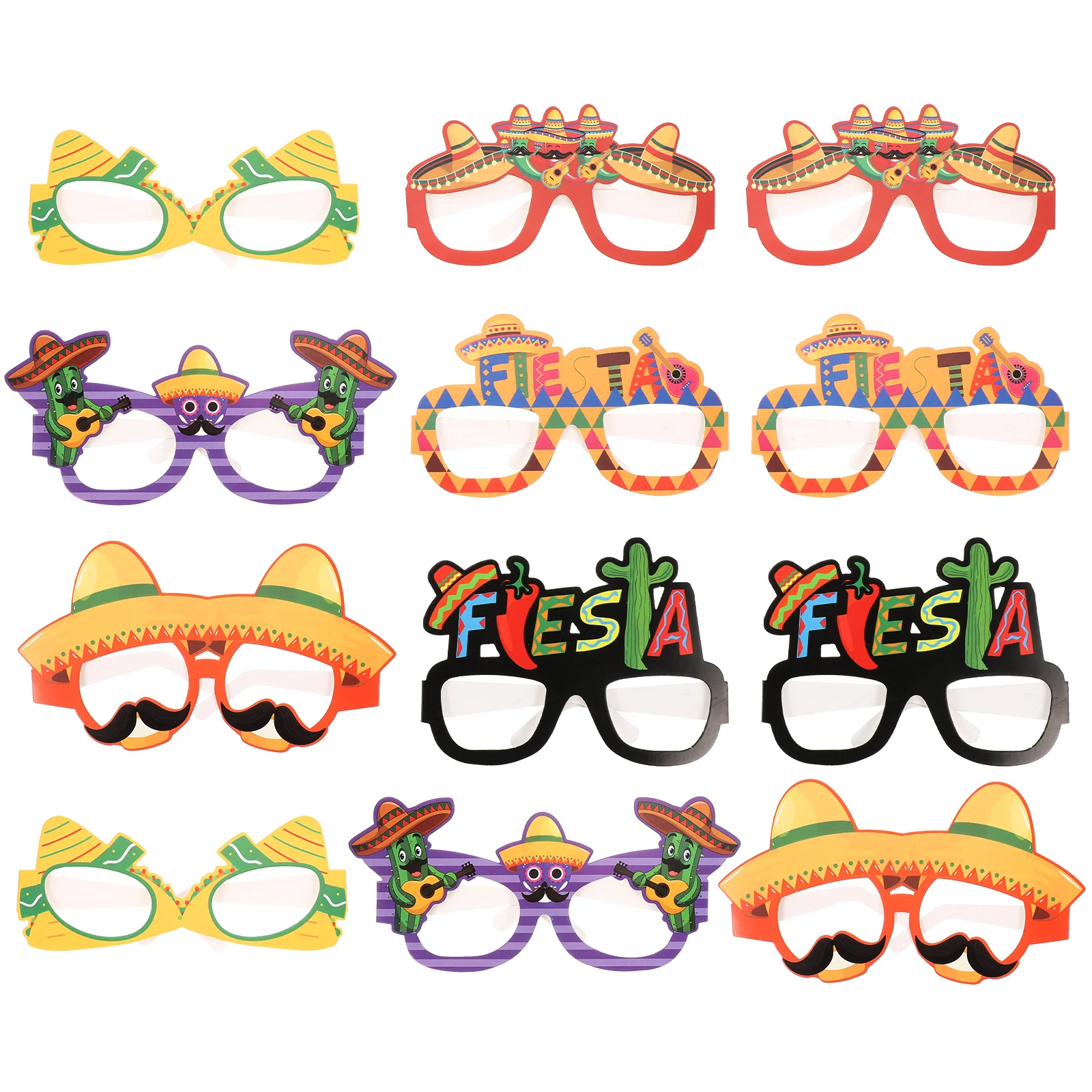 12 Pcs Paper Glasses Mexican Themed Fiesta Party Accessories Funny Eyewear Decor Carnival Supplies Adult Glasses Frame
12 Pcs Paper Glasses Mexican Themed Fiesta Party Accessories Funny Eyewear Decor Carnival Supplies Adult Glasses Frame