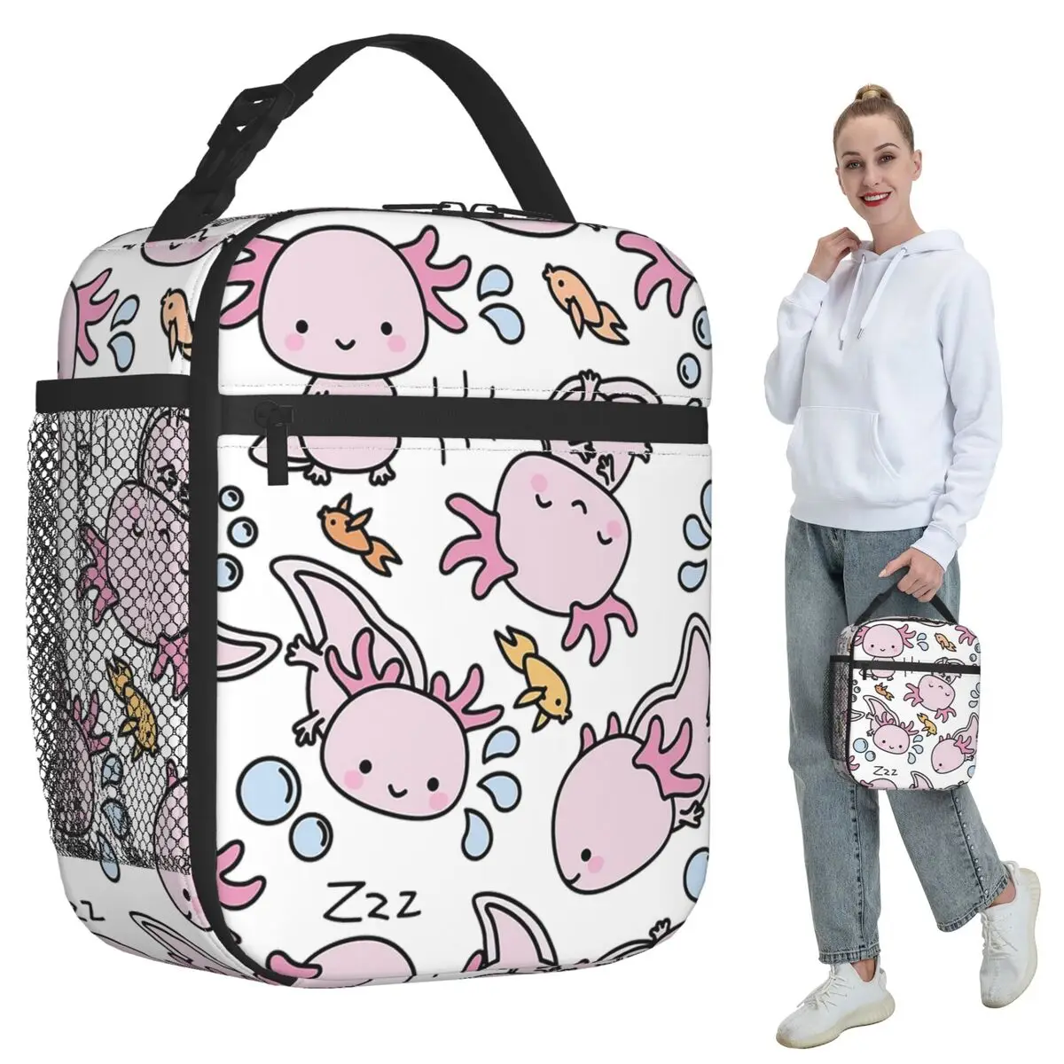 Swimmy Axolotls Insulated Lunch Bag for Kids School Cooler Thermal Food Box Tote Portable Lunch Boxes Container
Swimmy Axolotls Insulated Lunch Bag for Kids School Cooler Thermal Food Box Tote Portable Lunch Boxes Container