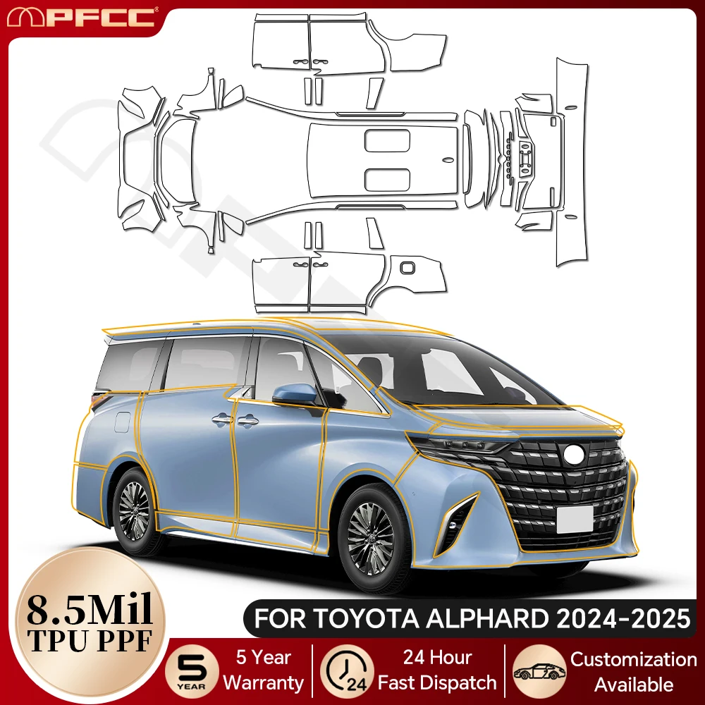 For Toyota Alphard 2024 2025 8.5Mi TPU Paint Protection Film Pre-cut PPF Bra Car Body Clear Kit Anti-scratch Resistant Cover
For Toyota Alphard 2024 2025 8.5Mi TPU Paint Protection Film Pre-cut PPF Bra Car Body Clear Kit Anti-scratch Resistant Cover