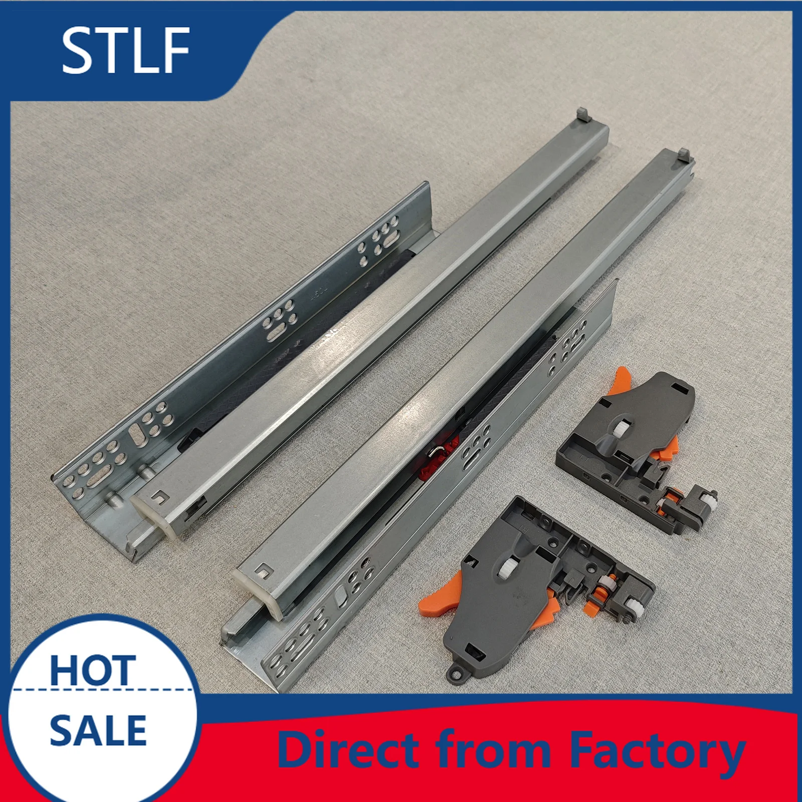 STLF Sychronized 3 Section Soft Closing Undermounted Drawer Slides Rail
STLF Sychronized 3 Section Soft Closing Undermounted Drawer Slides Rail
