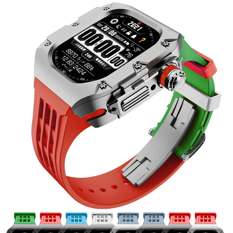 Modification Kit For Apple Watch Ultra321 49mm Titanium alloy Case Watch Band For IWatch Series11 9 8 7 654 SE 44mm 45mm Strap
Modification Kit For Apple Watch Ultra321 49mm Titanium alloy Case Watch Band For IWatch Series11 9 8 7 654 SE 44mm 45mm Strap