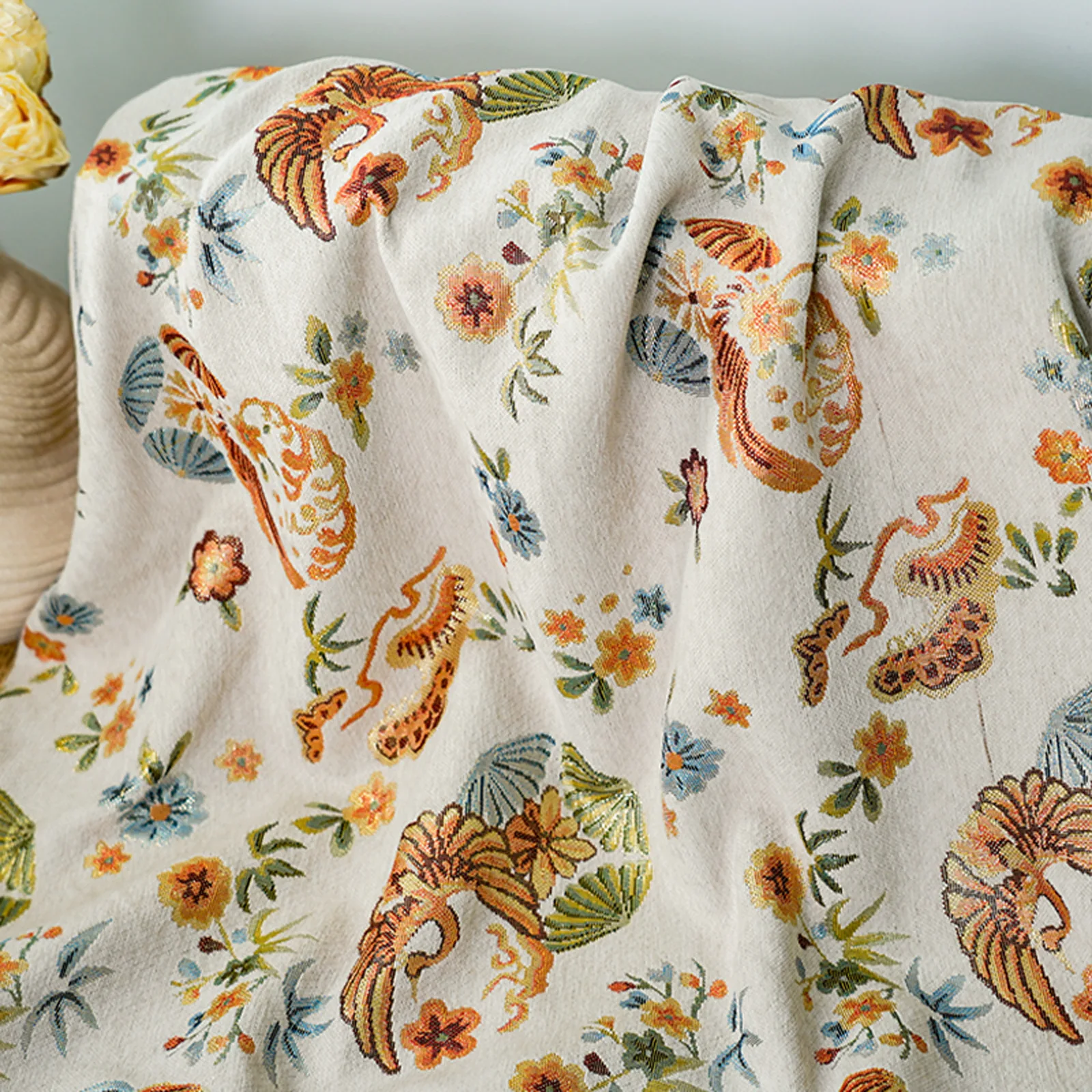 Chinese Style Chenille Jacquard Fabric Formal Dress Vest Luggage Bag Home Pillow Cover Diy Sewing Fabric
Chinese Style Chenille Jacquard Fabric Formal Dress Vest Luggage Bag Home Pillow Cover Diy Sewing Fabric