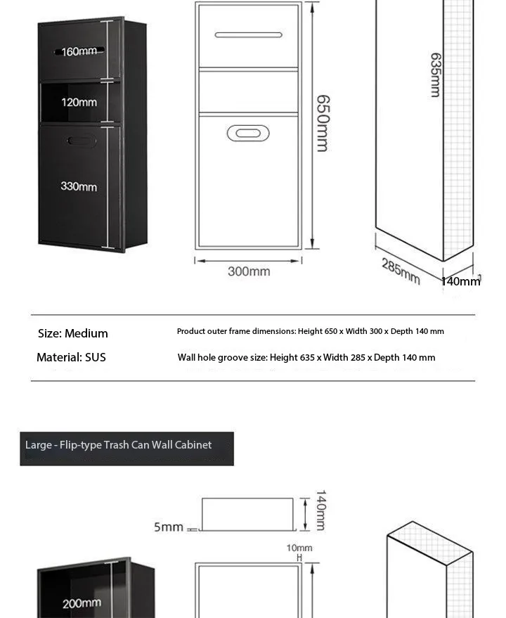 Stainless steel niche toilet toilet embedded trash can tissue bathroom storage cabinet available
Stainless steel niche toilet toilet embedded trash can tissue bathroom storage cabinet available