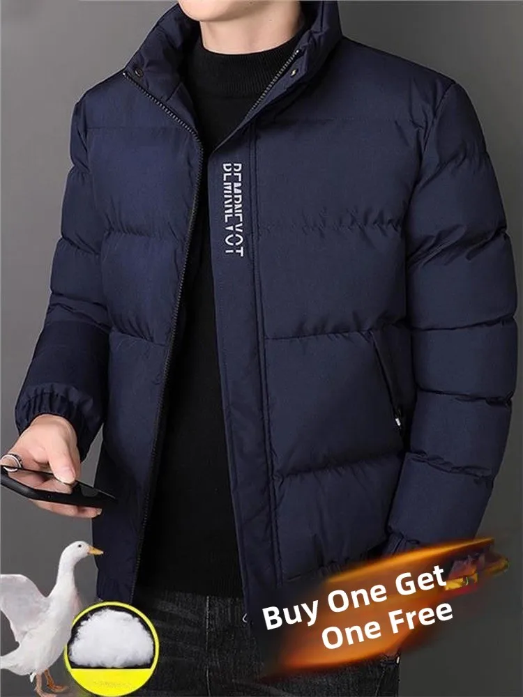 Trendy Thiened Casual down Cotton Jaet Men's Stand Collar Coat Youth Sle ort Length Pure Color Autumn Winter Coat
Trendy Thiened Casual down Cotton Jaet Men's Stand Collar Coat Youth Sle ort Length Pure Color Autumn Winter Coat