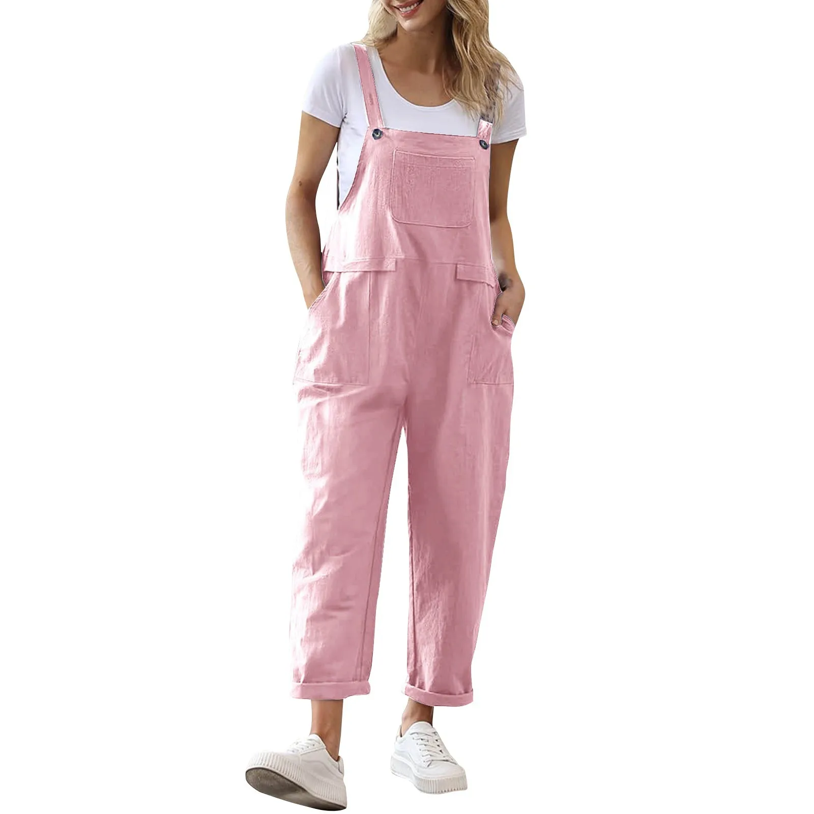 Women Jumpsuits Casual Comfortable Women Pants Solid Color Pocket Jumpsuit Spring Summer Button Jumpsuit Ropa de mujer ofertas
Women Jumpsuits Casual Comfortable Women Pants Solid Color Pocket Jumpsuit Spring Summer Button Jumpsuit Ropa de mujer ofertas