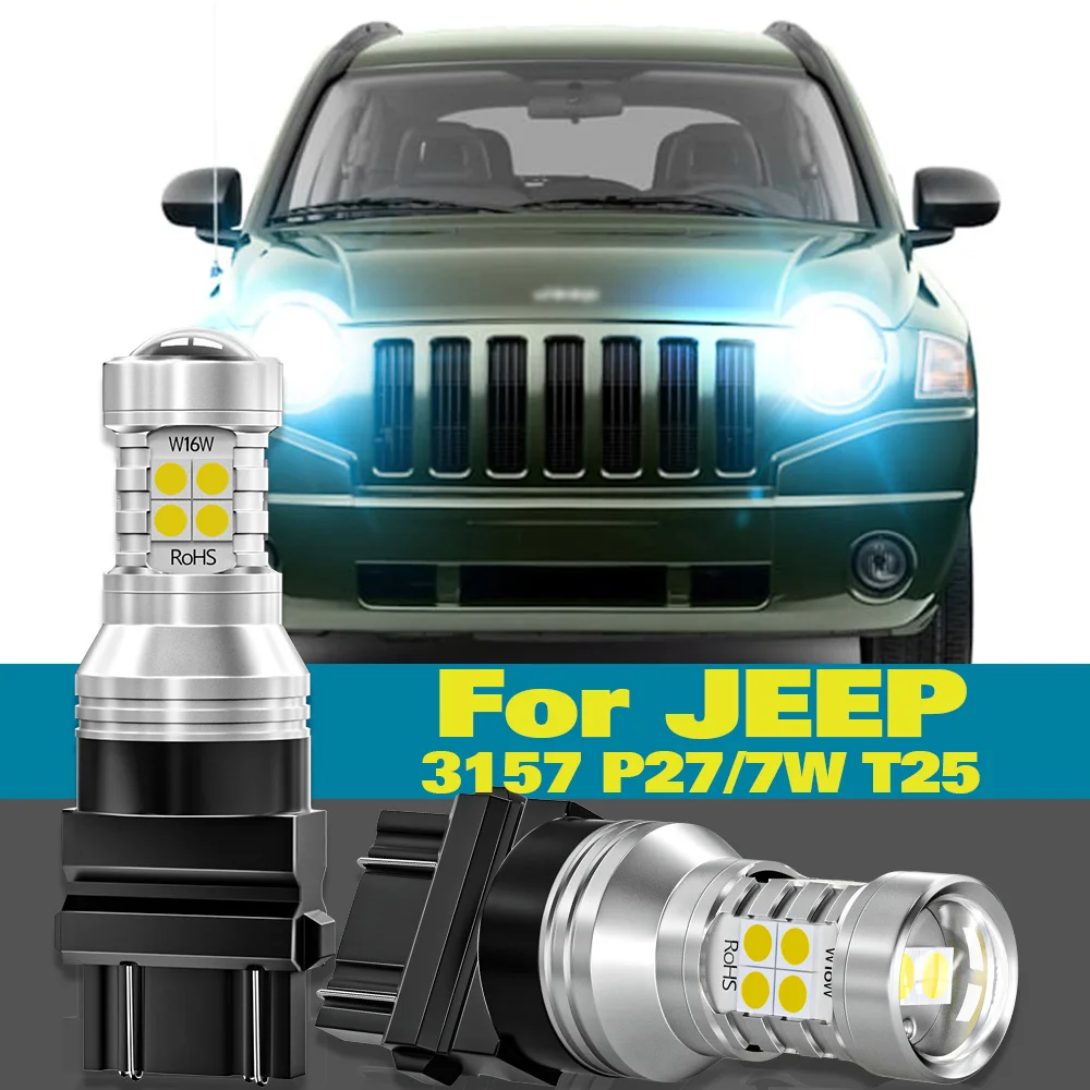 Daytime Running Light DRL 3157 P27/7W T25 For Jeep Compass 2011-2016 Grand Cherokee 2011-2013 Accessories 2pcs LED Lamp
Daytime Running Light DRL 3157 P27/7W T25 For Jeep Compass 2011-2016 Grand Cherokee 2011-2013 Accessories 2pcs LED Lamp