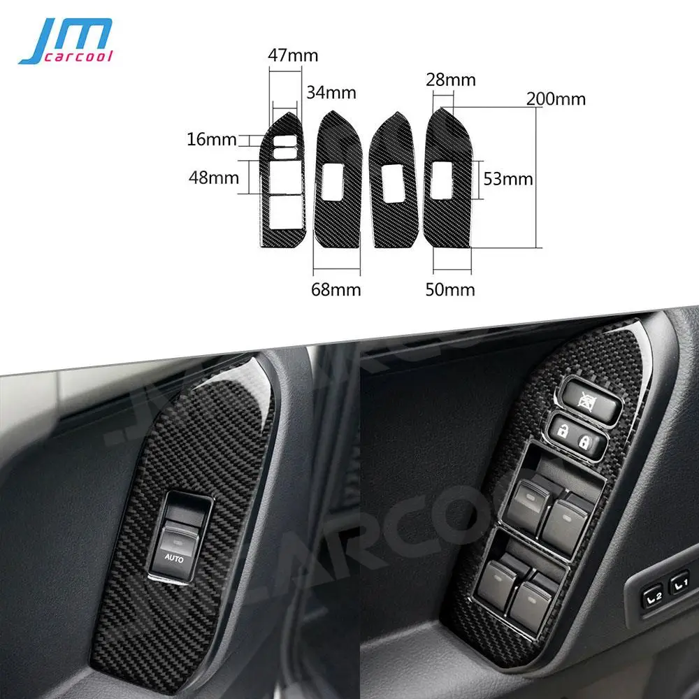 Carbon Fiber Door Window Lifter Switch Buttons Frame Cover Stickers For Toyota Land Cruiser Prado 2010-2018 Interior Accessories
Carbon Fiber Door Window Lifter Switch Buttons Frame Cover Stickers For Toyota Land Cruiser Prado 2010-2018 Interior Accessories