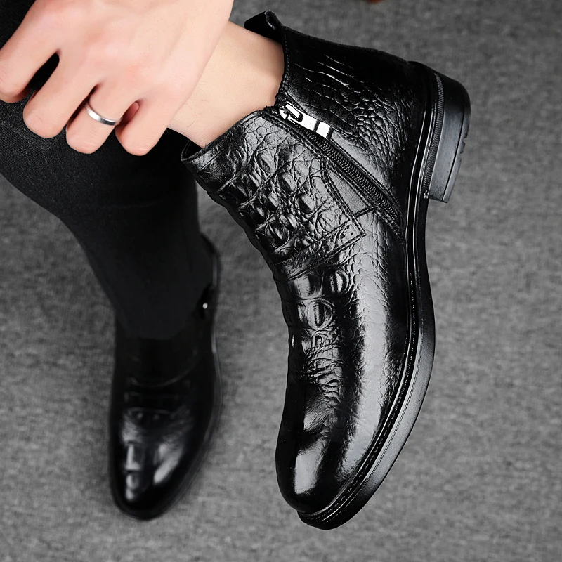 Высококачественные высокие кожаные ботинки из воловьей кожи, роскошные брендовые удобные деловые ботинки, модные мужские ботинки челси из натуральной кожи 
Высококачественные высокие кожаные ботинки из воловьей кожи, роскошные брендовые удобные деловые ботинки, модные мужские ботинки челси из натуральной кожи