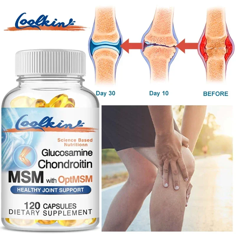 Glucosamine Chondroitin MSM - Joint and Knee Health, Immune System, and Promotes Joint Mobility and Comfort
Glucosamine Chondroitin MSM - Joint and Knee Health, Immune System, and Promotes Joint Mobility and Comfort