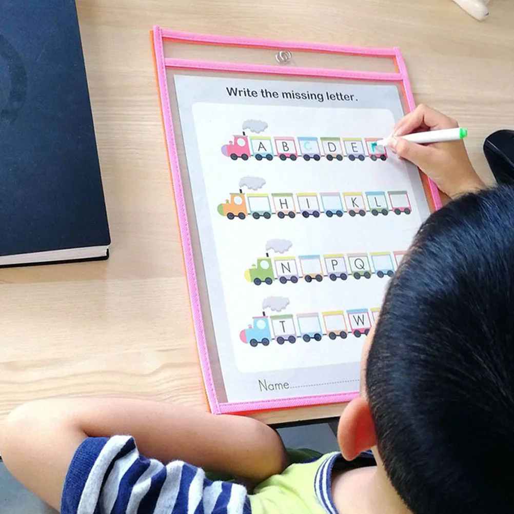 8Pcs Dry Erase Pockets Waterproof Clear PVC Reusable Sheet Protectors Easy Clean File Pouch for Kids Worksheets Office Supplies
8Pcs Dry Erase Pockets Waterproof Clear PVC Reusable Sheet Protectors Easy Clean File Pouch for Kids Worksheets Office Supplies