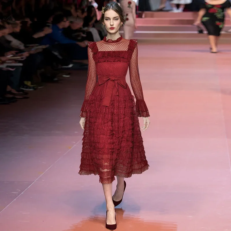 2023 New Fashion Designer Spring Women's Long Sleeve Mesh Lace Up Cascading Ruffle Party Dresses
2023 New Fashion Designer Spring Women's Long Sleeve Mesh Lace Up Cascading Ruffle Party Dresses