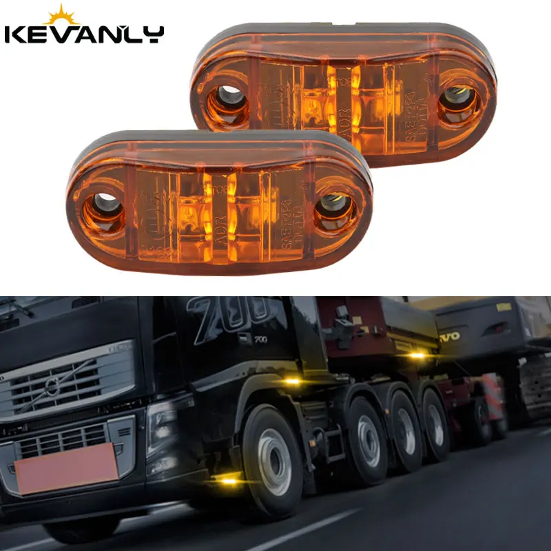 4pcs For Trailer BUS Van Caravan 2LED 12V-24V Side Clearance Marker Lights Warning Lights Waterproof Truck Accessorie Red Yellow
4pcs For Trailer BUS Van Caravan 2LED 12V-24V Side Clearance Marker Lights Warning Lights Waterproof Truck Accessorie Red Yellow