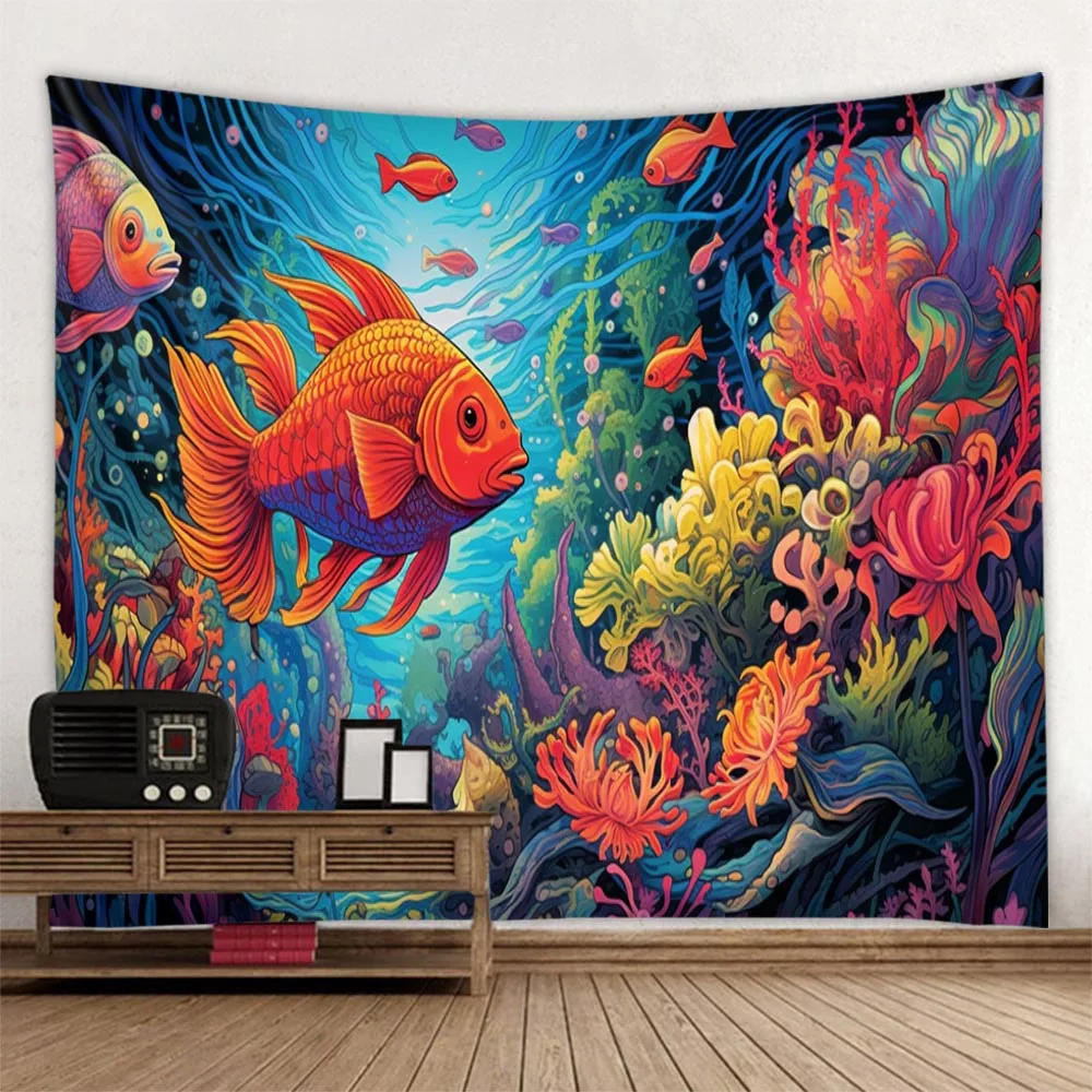 Cartoon oil painting tapestry, multiple sizes, dreamy underwater scenery bedroom wall decoration dormitory home background cloth
Cartoon oil painting tapestry, multiple sizes, dreamy underwater scenery bedroom wall decoration dormitory home background cloth