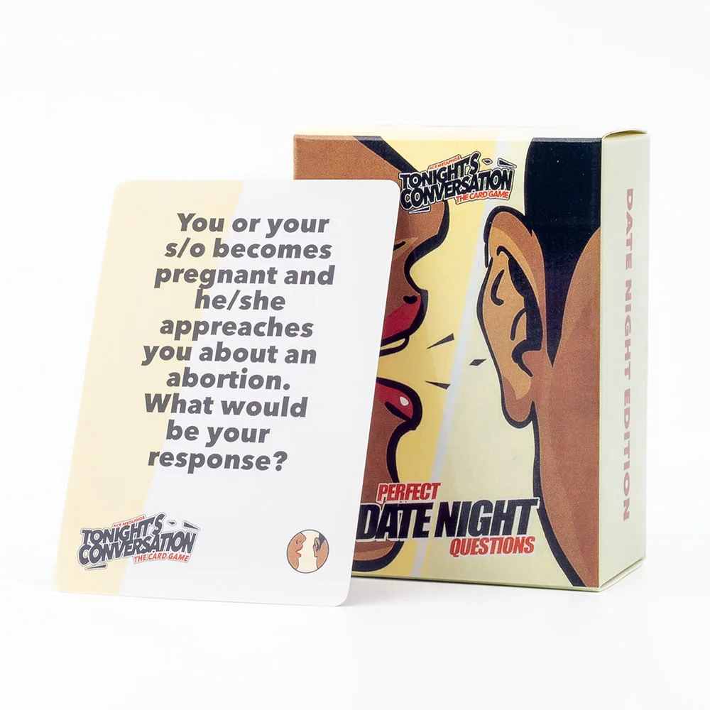 Date Night Edition Card Game TONIGHT'S CONVERSATION 100 Open Ended Questions For Deep Stimulating Tantalizing Conversations
Date Night Edition Card Game TONIGHT'S CONVERSATION 100 Open Ended Questions For Deep Stimulating Tantalizing Conversations