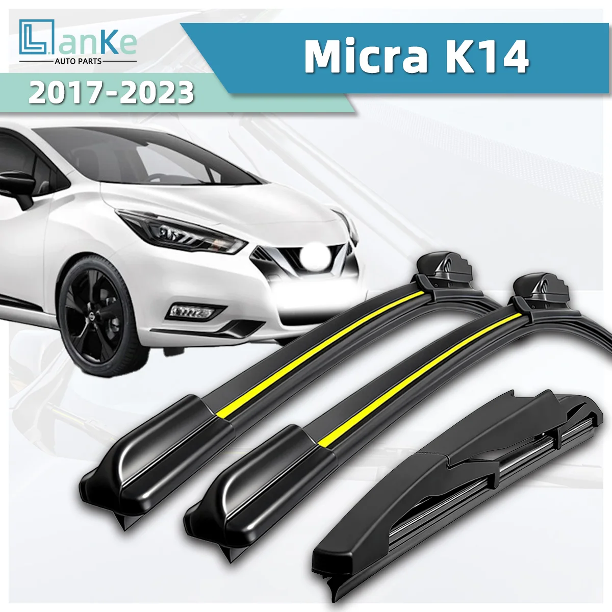 Lanke Wiper Fit For Nissan Micra K14 (2017-2023) Natural Rubber Strip Boneless Silence Car Windshield Wiper Blade Auto Parts
Lanke Wiper Fit For Nissan Micra K14 (2017-2023) Natural Rubber Strip Boneless Silence Car Windshield Wiper Blade Auto Parts
