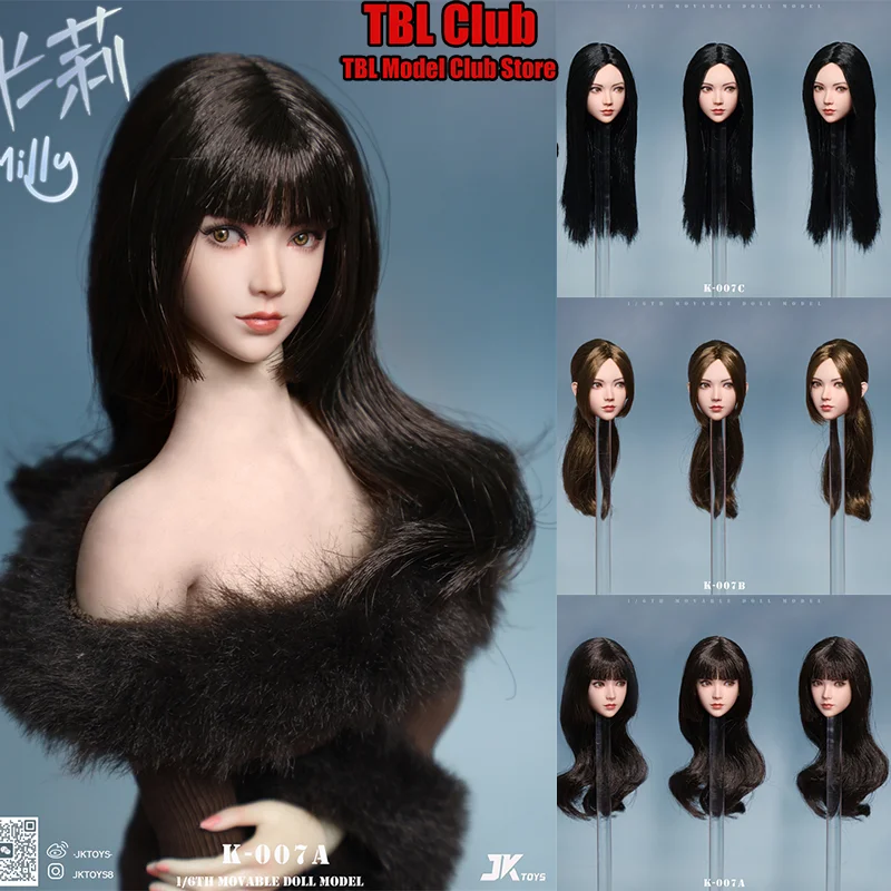In Stock JKTOYS K007 1/6 Scale Head Sculpt Milly Asian Deep-Featured Beauty Minimal Makeup For 12-inch Action Figure Soldier
In Stock JKTOYS K007 1/6 Scale Head Sculpt Milly Asian Deep-Featured Beauty Minimal Makeup For 12-inch Action Figure Soldier