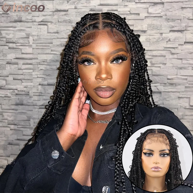 Synthetic Braided Wigs For Black Women Cornrow Butterfly Braiding Hair Full Lace Wigs with Baby Hair Knotless Box HD Lace Wigs
Synthetic Braided Wigs For Black Women Cornrow Butterfly Braiding Hair Full Lace Wigs with Baby Hair Knotless Box HD Lace Wigs