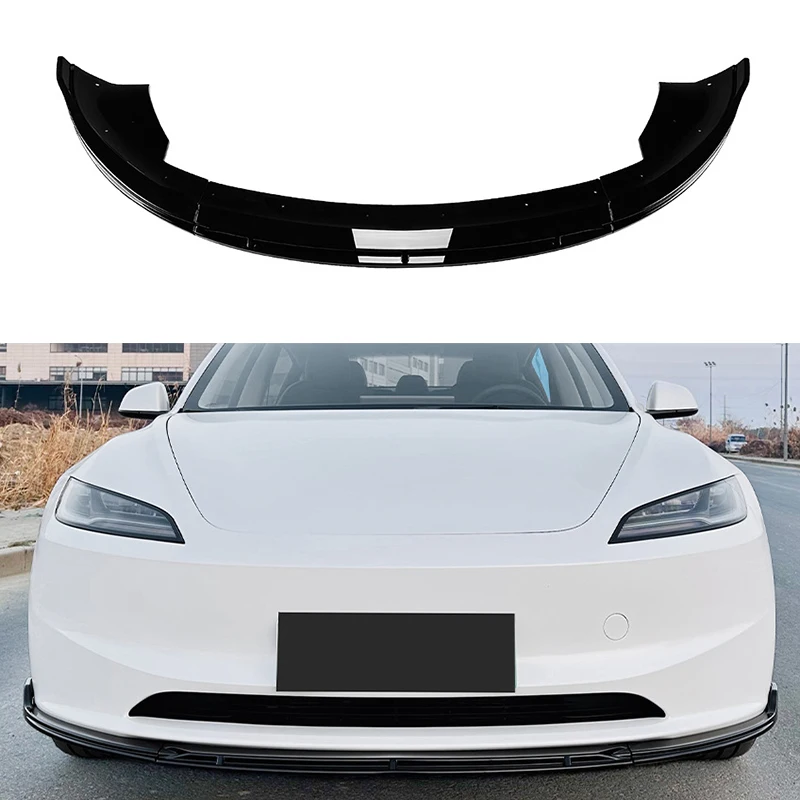 Glossy black/Carbon look Car Front Bumper Lip Spoiler For Tesla Model 3 2024+ Front Bumper Protector Lower Blade Splitter
Glossy black/Carbon look Car Front Bumper Lip Spoiler For Tesla Model 3 2024+ Front Bumper Protector Lower Blade Splitter