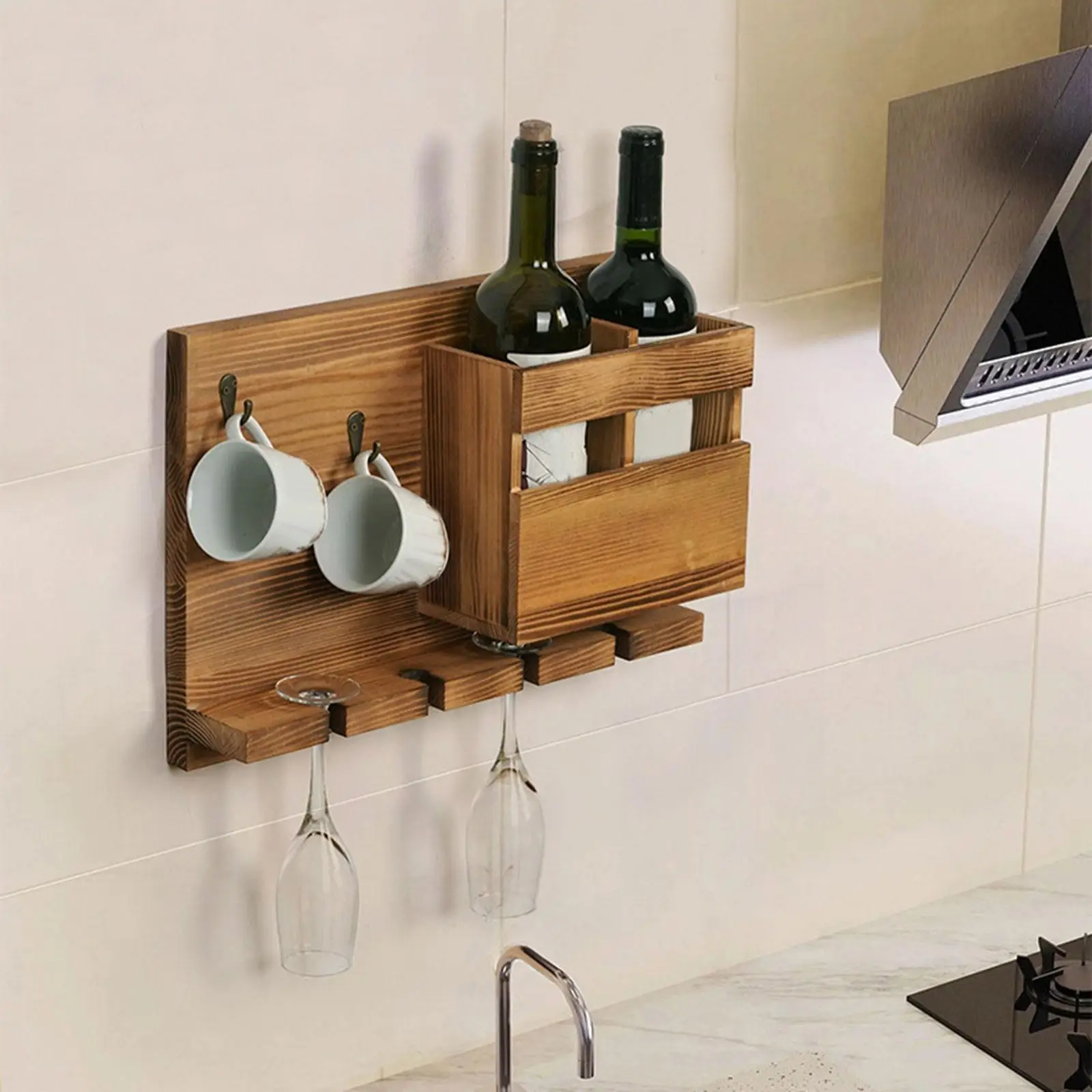 Wall Mounted Wine Rack Stemware Holder Rustic Style Glass Holder Wine Shelf Wine Bottle Display Rack for Cabinet Home Ornament
Wall Mounted Wine Rack Stemware Holder Rustic Style Glass Holder Wine Shelf Wine Bottle Display Rack for Cabinet Home Ornament