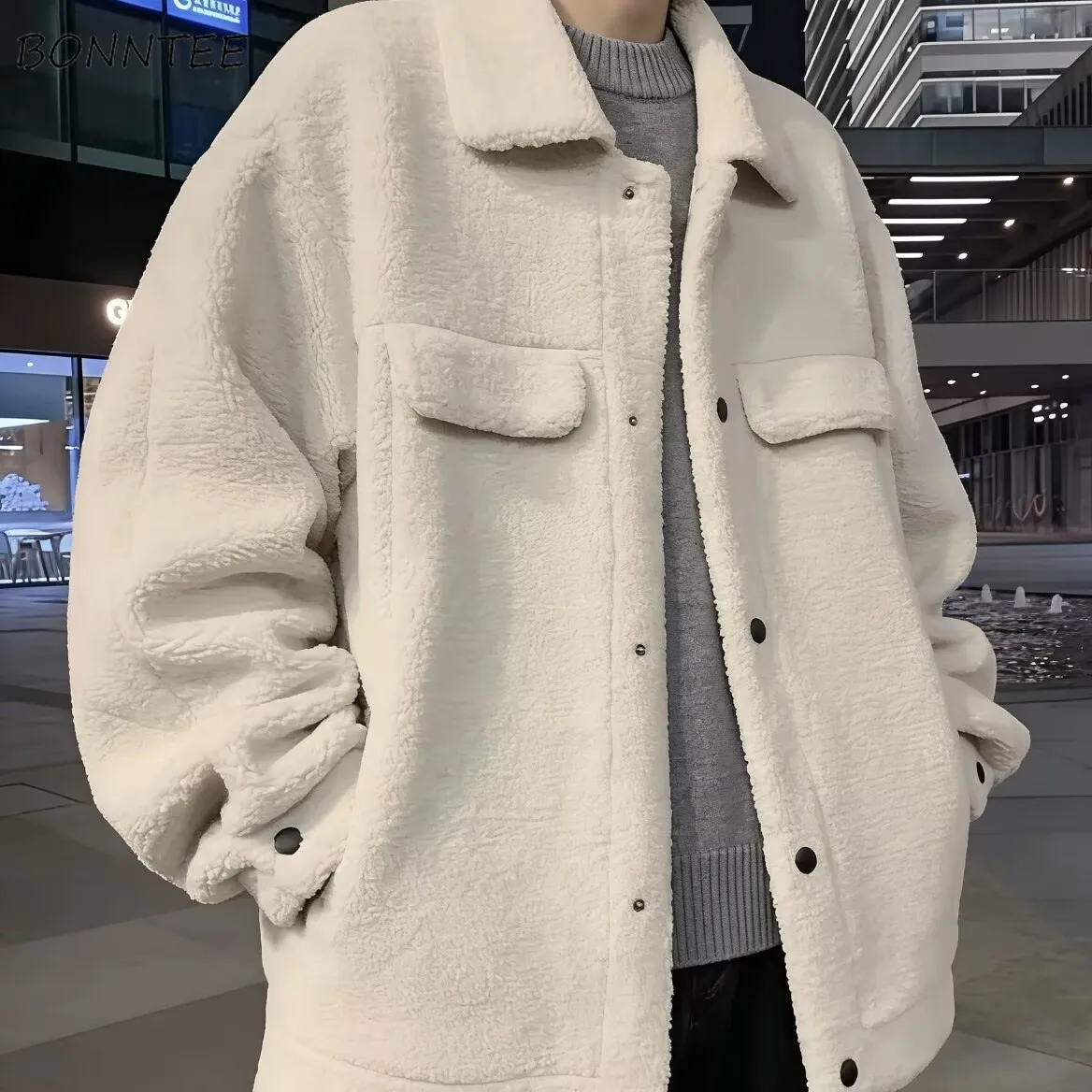 Winter Warm Jackets Solid Soft Polar Fleece Korean Style Fashion Males Coats Turn-down Collar Streetwear Outerwear Teenager
Winter Warm Jackets Solid Soft Polar Fleece Korean Style Fashion Males Coats Turn-down Collar Streetwear Outerwear Teenager