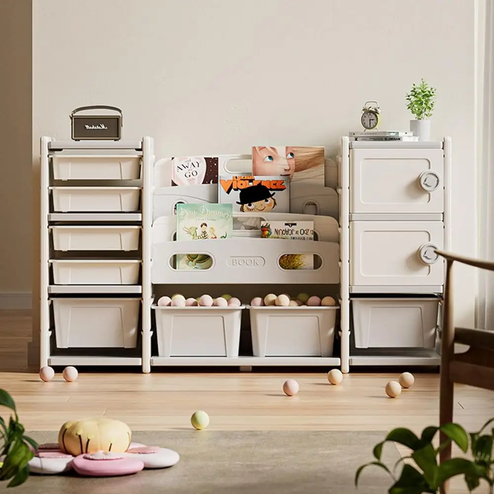 3-Tier Kids' Toy & Book Organizer with 8 Bins and 2 Cabinets for Clutter-Free Home Storage
3-Tier Kids' Toy & Book Organizer with 8 Bins and 2 Cabinets for Clutter-Free Home Storage